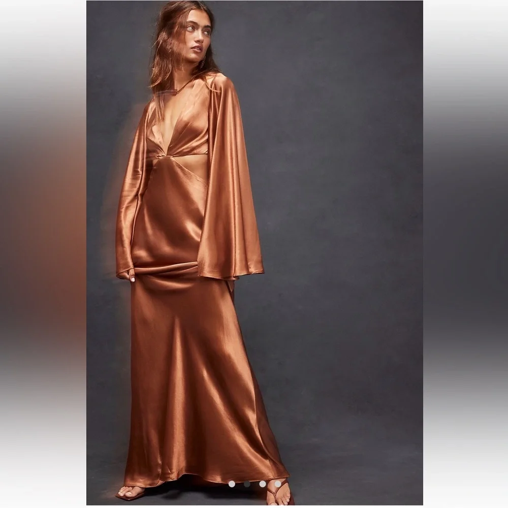 chinese dress ladies La Lune Asymmetrical Gathered Maxi Dress | Forest | Dresses main image 1